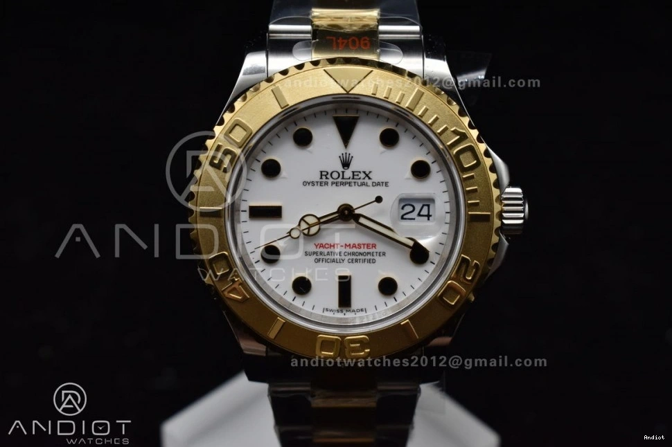 Yacht-Master 116623 GMF White Plated YG SA3135 Edition on YG Dial SS Bracelet Best 0417